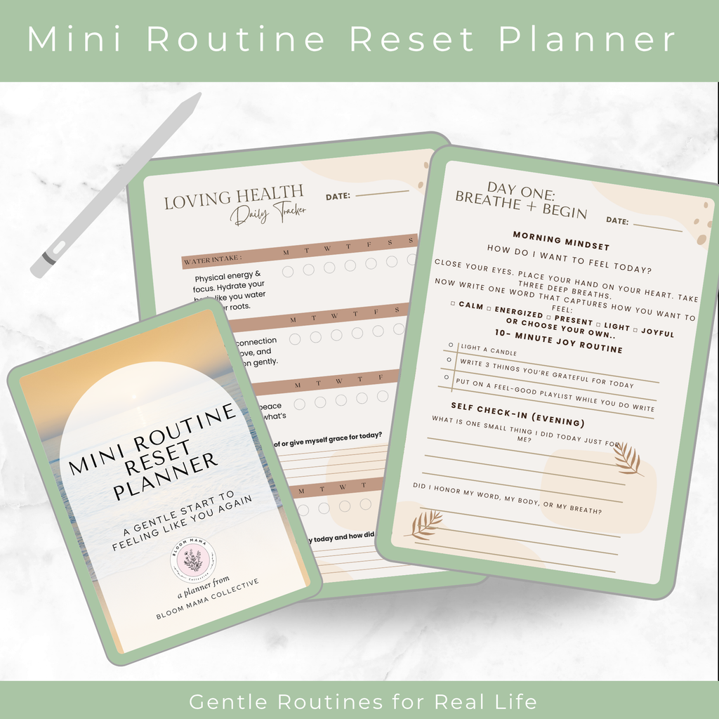 Bloom Mama Reset Bundle | Self-Care Planners for Moms
