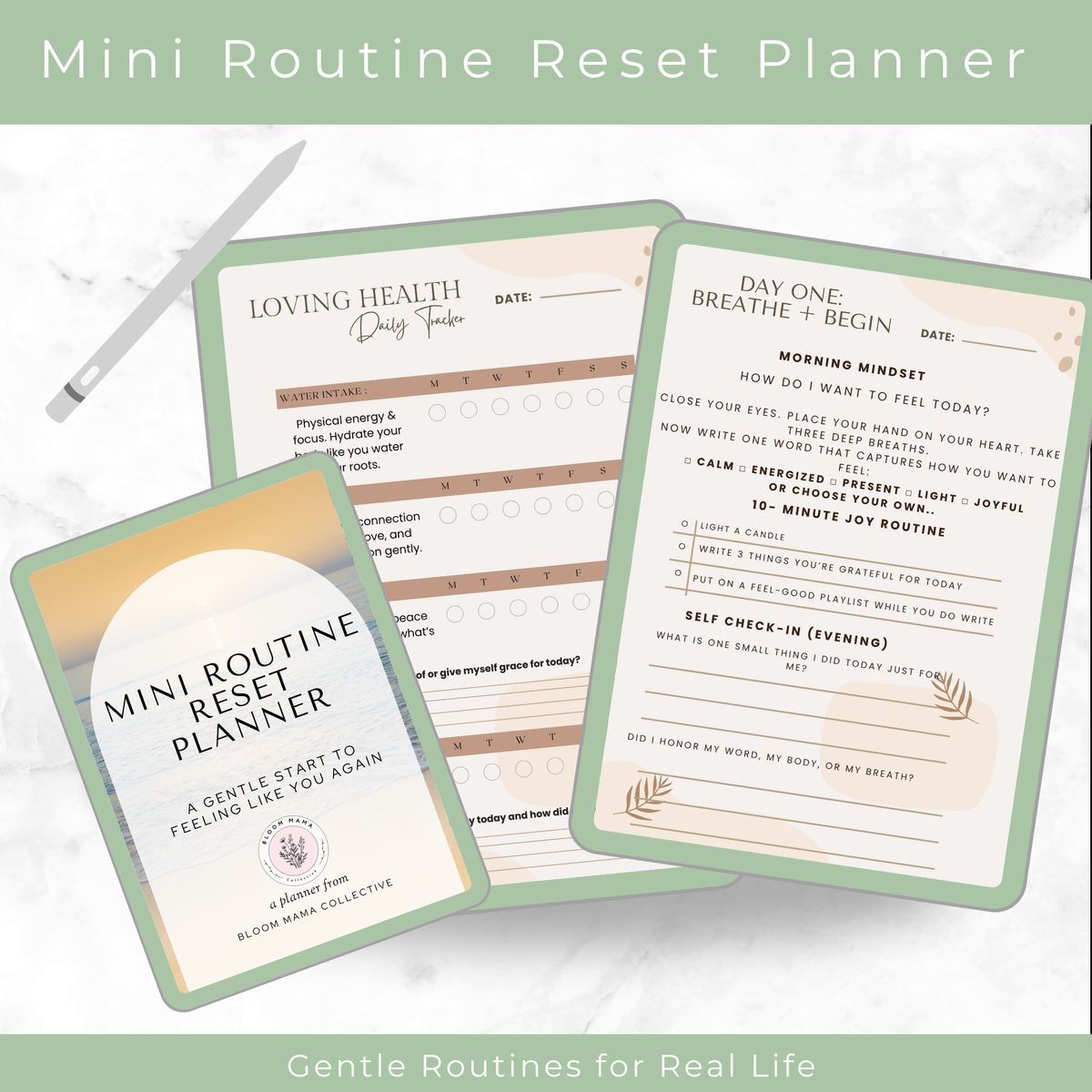 Bloom Mama Reset Bundle | Self-Care Planners for Moms